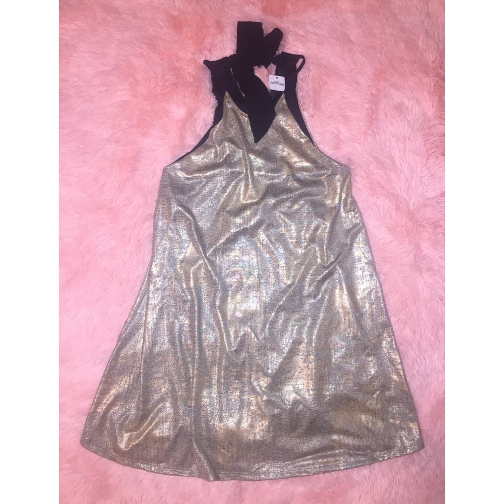 NWT! Gold & Black Party Dress